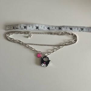 Hot topic Kuromi Padlock Chain Choker Necklace